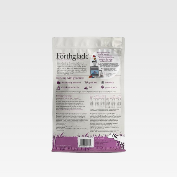 Forthglade Duck Dry Dog Food (Reverse View)